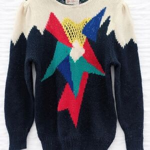 Colorful Geometric Pattern Sweater